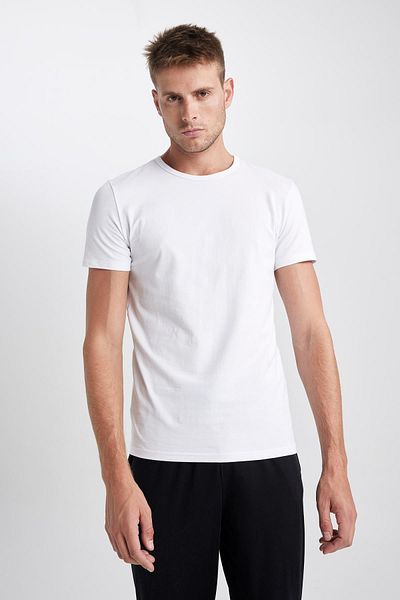 DeFacto Slim Fit Crew λαιμόκοψη κοντομάνικο εσώρουχο L4885az23au