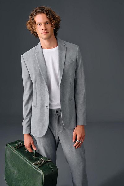 DeFacto Slim Fit Slim Fit Lined Buttoned Basic Plain Blazer Jacket Z8053Az23Au