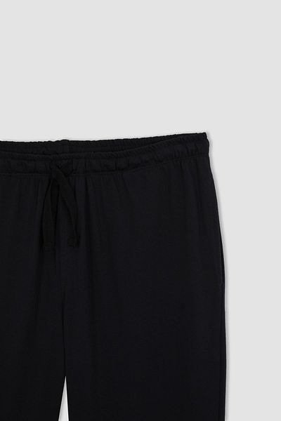 DeFacto Pyjama-Hose mit geradem Bein, Schnürung, Taille und Taschen, Z7323az23au