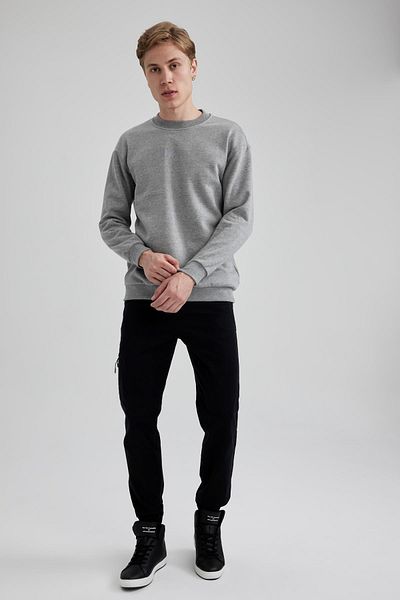 DeFacto Φούτερ με λαιμόκοψη Boxy Fit Crew