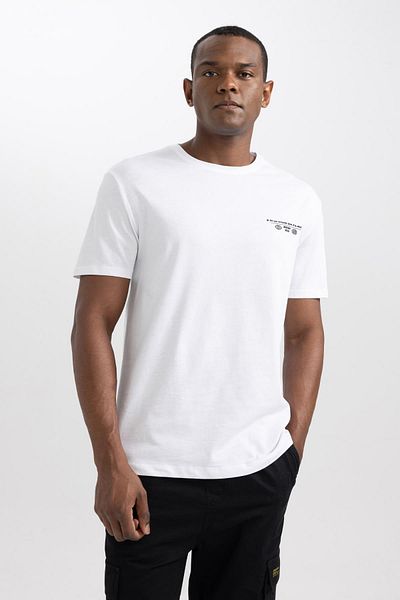 DeFacto Regular Fit Crew Neck Printed Short Sleeve T-Shirt Z3218az23au