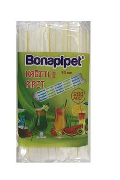 bonapipet 200 Bona Straws - 19 cm Paper Straws
