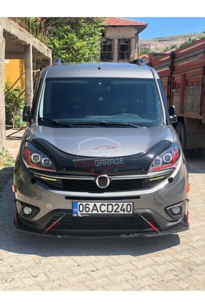 FTH GARAGE Fiat Doblo 4 Ön Lip - Esnek 3 Parça Kanatlı Ön Lip