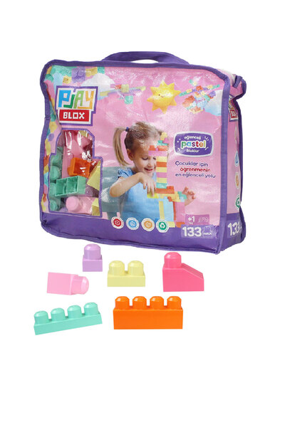 Toyaş Play Blox Yapı Oyuncakları 3004 Pastel Renkler Mega Blok Seti 133 Parça...