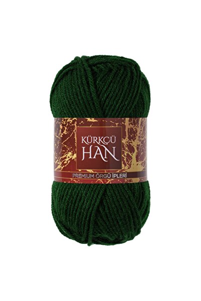 Kürkçü Han Dekor 100gr 100m El Örgü İpi Çam Yeşili