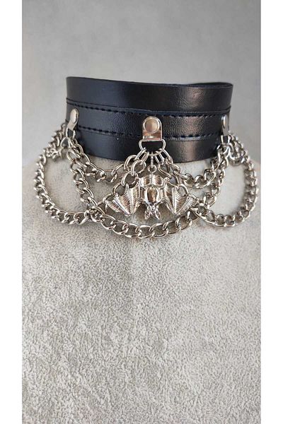 Fugusugu Bath Gothic Thick Choker Necklace