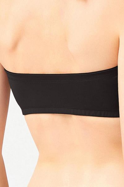 Cottonhill Černý Crop Top Bustier bez ramínek