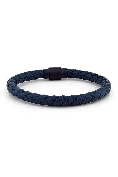 Solfera Black Magnet Clip Colorful Leather Men's Bracelet V043