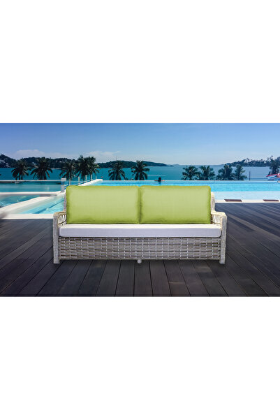 AYPETEKS Su İtici Yeşil Kutu Model Koltuk Kırlent Kılıfı Bahçe Seti Kılıfı Bü...