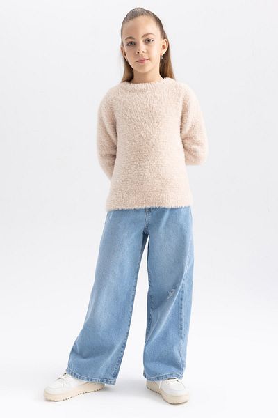 DeFacto Girl's Crew Neck Knitwear Sweater Y2640A623Wn