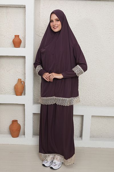 Kutay Collection SELF TURBANED WOMEN'S PRAYER DRESS