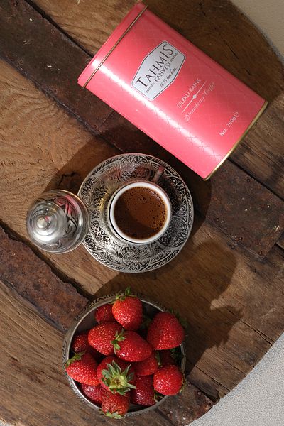 Tahmis Mountain Strawberry Turkish Coffee Medium Roast 250 Gr Tin - Since 1635