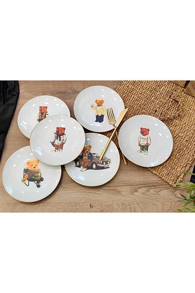 ROY KING Bear 6 Piece Cake Plate 20 cm