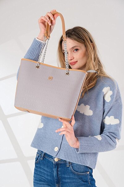 Just Polo حقيبة كتف نسائية بتفاصيل سلسلة 4035-GD -GZD-