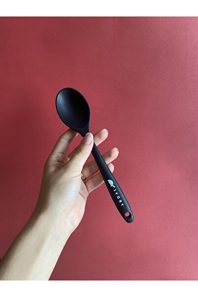 Multiamo Hard Tip Heat Resistant Fireproof Non-Stick Silicone Short Deep Spoon 20 Cm