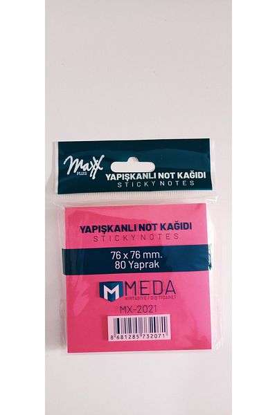 Maxx ADHESIVE NOTE PAPER 76*76 80 SHEETS (4 DIFFERENT COLORS) 4 PIECES