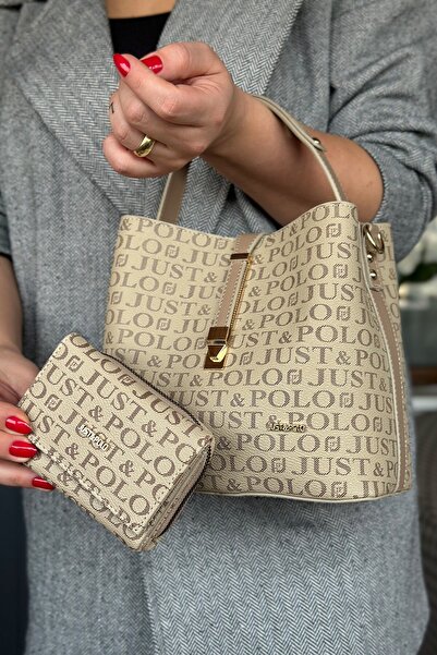 Just Polo Special Series Print Patterned Wallet Combination - 92055-Gq Sand C...