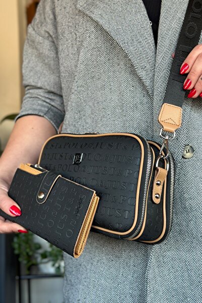 Just Polo Women's Long Strap Shoulder Bag - 5 Compartments, Adjustable, 28X18...