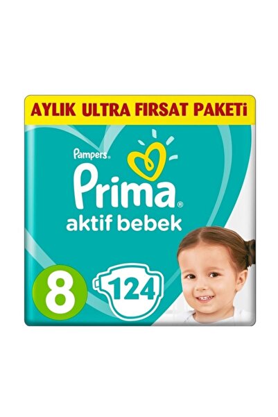 Prima Bebek Bezi 8 Beden 124 Adet