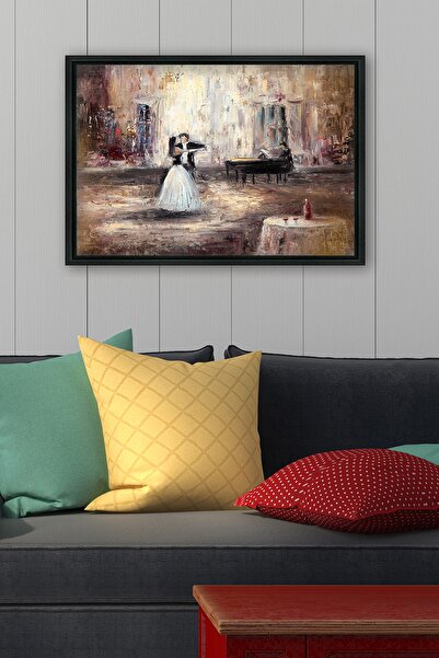 Tablo Center Siyah L Çerçeve Kanvas Tablo 75x105cm