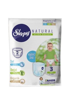 sleepy deneme paketi natural kulot bez 3 beden midi 2 adet fiyati yorumlari trendyol