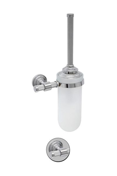 Maya Line Chrome Mounted Toilet Brush 100% Brass