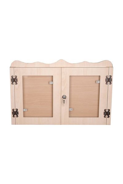 SELENA Multi-Useful Bulletin Board with Lock - Akça Renk