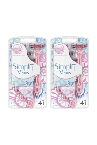 Gillette Venus Women's Venus Simply 3 Blades 4 x 2 Pieces