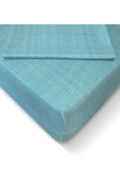 Alla Turca Ranforce 160x200 Cm Fitted Sheet Set - Petrol
