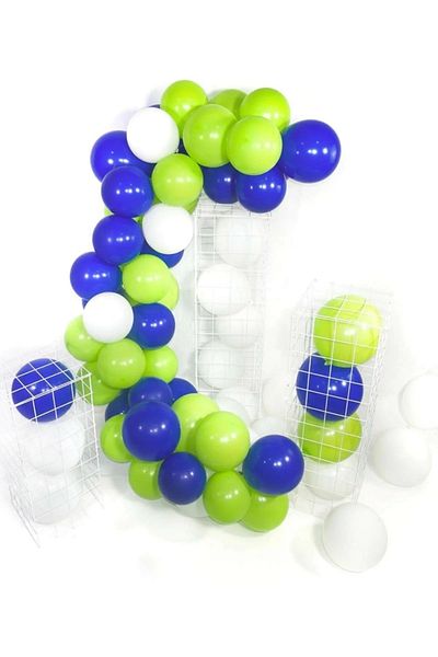 Parti dolabı White Green Navy Blue Balloon Chain 5Mt.