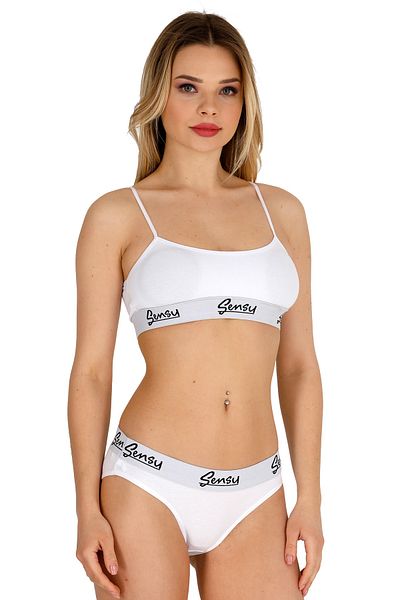 Sensu White Sports Bustier Set - Paded Bottom, Kts3011