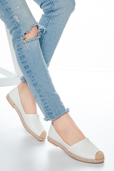 Moda Değirmeni Balerina de damă White Puffy Md1010-111-0001