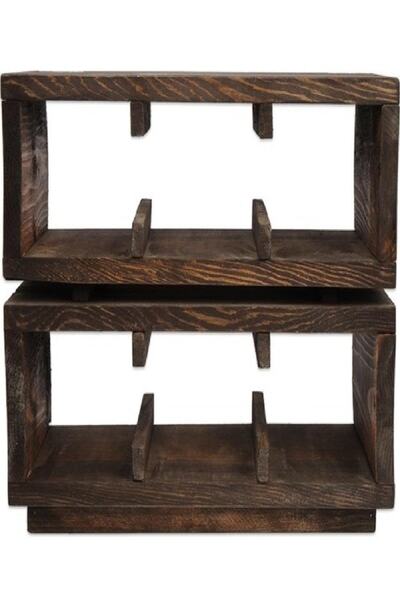 Shark 6'lı Ahşap Rustik Şaraplık