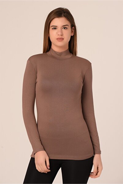 DISENTIS MODEST Half Fisherman Long Sleeve Viscose Mink Body