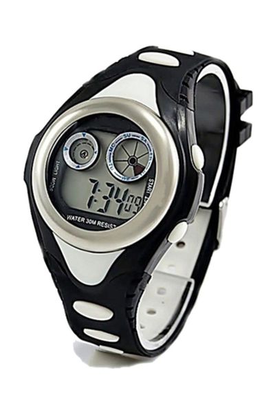 RoseRoi Waterproof Fan Kids Wristwatch Black White