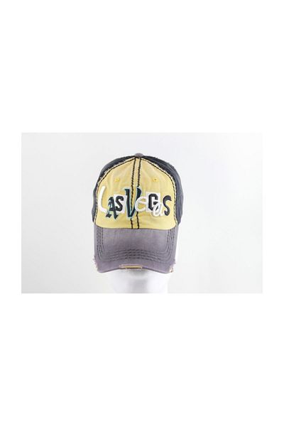 Fonem Lasvegas Cotton Unisex Baseball Cap Hat Black-yellow