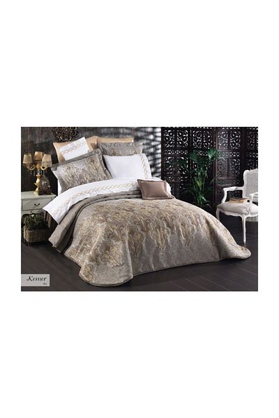 Vinaldi Beige Belted 10 Piece Bedspread Set