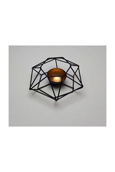 EVİMTATLIEVİM Dekoratif Ferforje Tealıght Mumluk Capella Gold