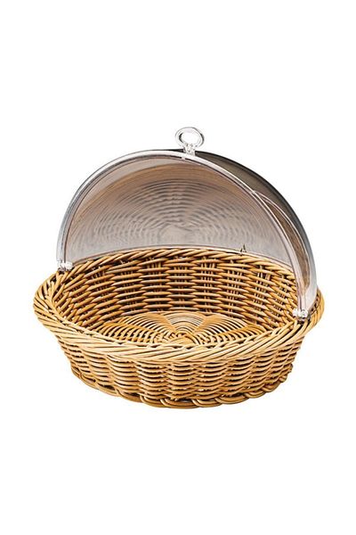 Zicco Polycarbonate Rolltop Bread Basket with Lid, Fanus 41x11 Cm