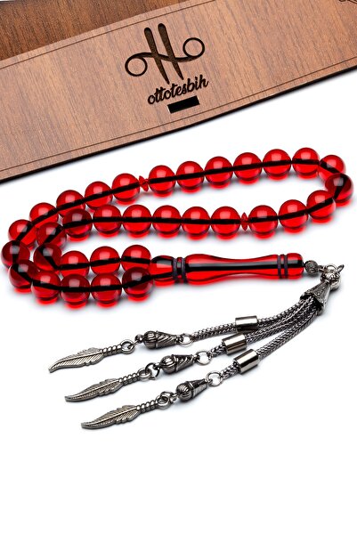 OTTOTESBİH Mărgele de rugăciune pentru bărbați, în tonuri de foc otomane, 10 ...