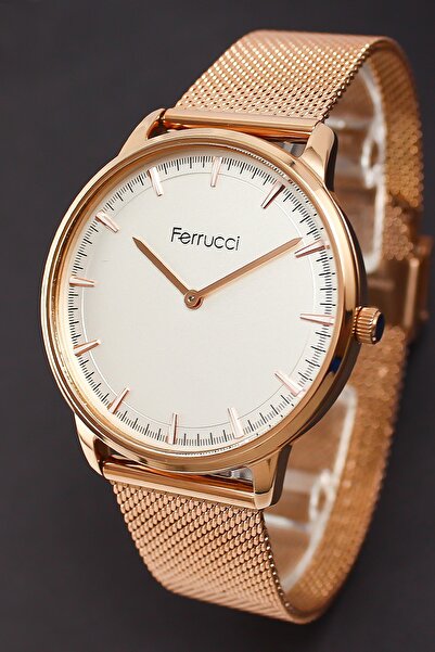 Ferrucci ساعة يد رجالية باللون الذهبي الوردي Fc 12306hrg.06