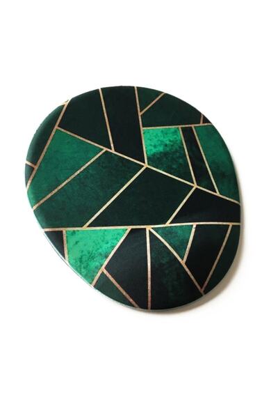 Officeküp Green And Gold Mouse Pad with Wrist Support