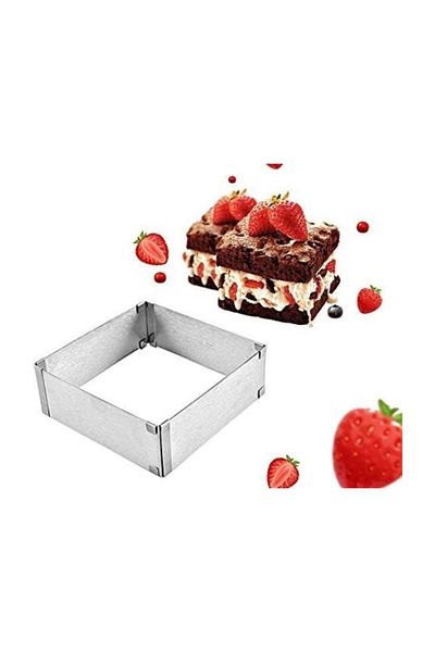Nar kalıp Square Adjustable Cake Mold 15x30 cm Depth 8 cm