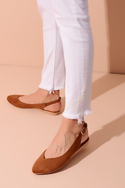 Shoes Time Taba Süet Kadın Sandalet 20Y 900