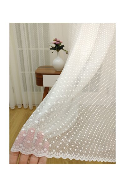 Esse Home Polka Dot Lace Tulle Curtain, 250X260, Tight Pleat, 1/3