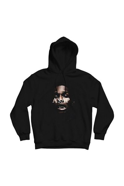 fame-stoned Суитшърт с качулка и принт Asap Rocky