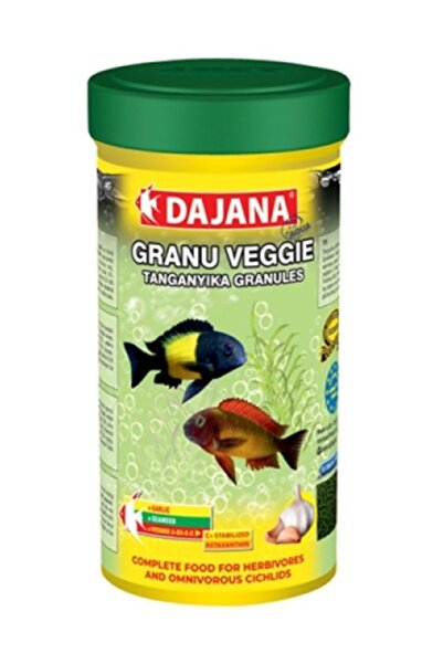 No Label Dajana Sarımsaklı Bitkisel Balık Yemi Granu Veggie Garlic 100ml 50gr