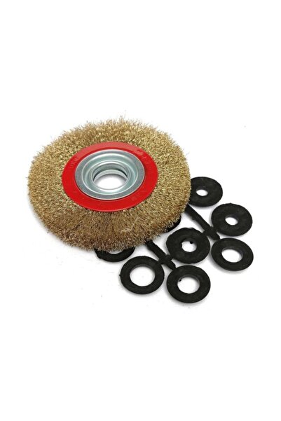 Biotech 150mm Tel Fırça Pirinç Kaplama Paslanmaz Matkap Ucu Çapak Alma Kireç ...