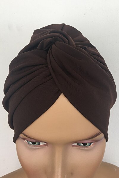 Vera Καπό έτοιμο τουρμπάνι με έναν κόμπο Καπό Γυναικείο Hijab Καπό Καφέ Εξωτερικό Καπό Hijab Snap-on Καπό