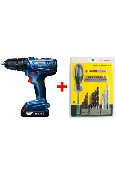 Bosch Gsr 180-lı Akülü Vidalama Şarjlı Matkap + 27 Parça Tornavida Matkap Ucu...